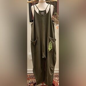 NWT Free People Movement Hot Shot Onsie Willow Combo in Army - Large